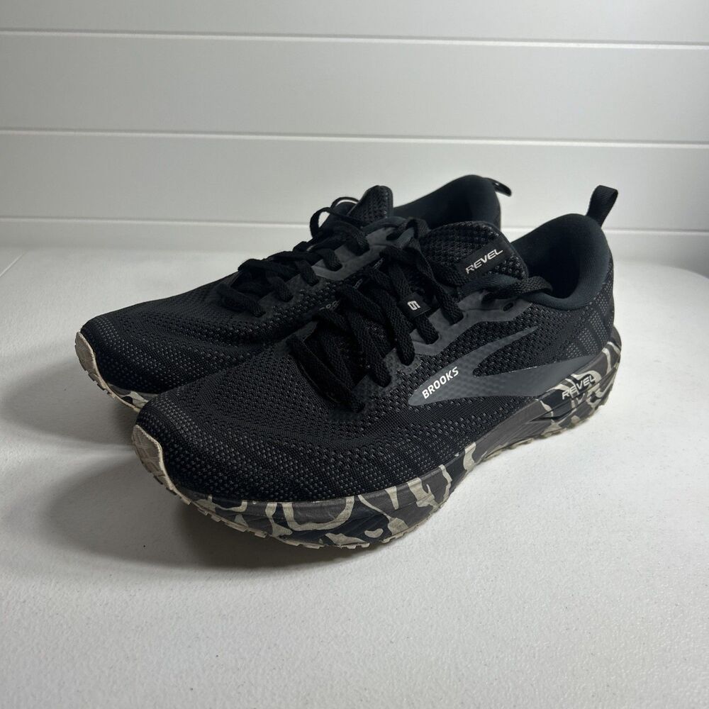 Brooks Revel 6 Shoes Mens Size 10.5 Black Camo Mesh Running Sneakers Luna Rock - Picture 10 of 10